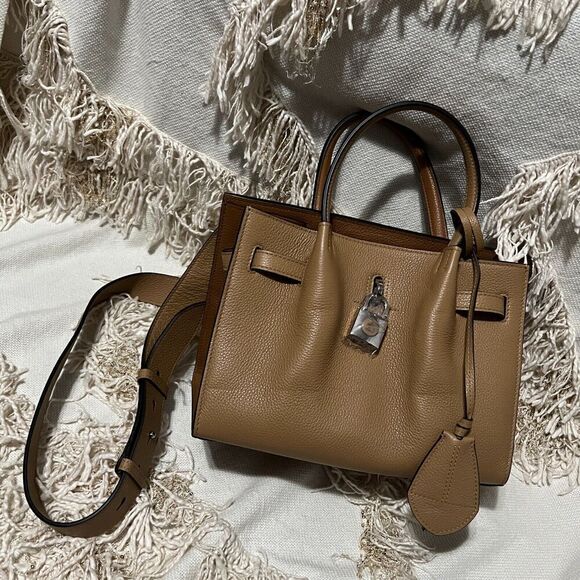 Lanvin Bogey Top Handle Bag Small Sahara/Wood NEW - Picture 7 of 14